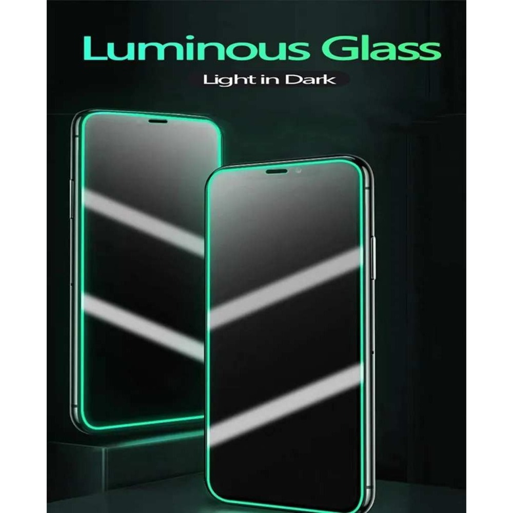 New Tempered Glass Screen Protector Glow in the Dark border iPhone 11 Pro Max